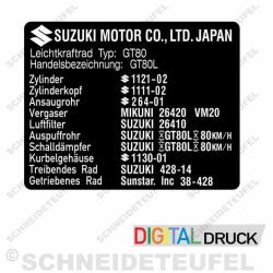 Suzuki GT80 Typenaufkleber