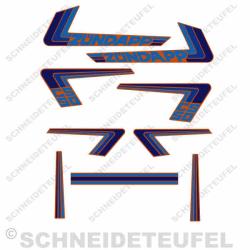 Zündapp CS 50 Aufkleberset blau-orange