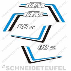 KTM 80 RL Blau Aufkleberset