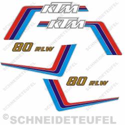 KTM 80 RLW ROT Aufkleberset