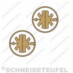 Kreidler Logo gold/schwarz Set