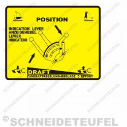 IHC Warnaufkleber Hydraulik