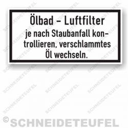 Güldner Serviceaufkleber Oelbad Luftfilter