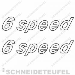 6 Speed Aufkleberset puch
