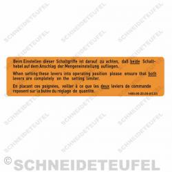 Schlepper Aufkleber Schaltgriffe