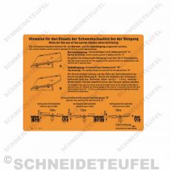 Warnaufkleber Schwenkschaufeln