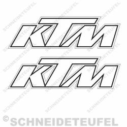 KTM Aufkleber Weiss schwarz