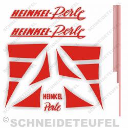 Heinkel Perle Aufkleberset rot