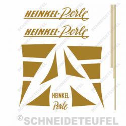 Heinkel Perle Aufkleberset gold