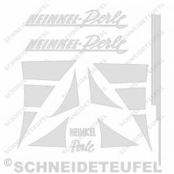 Heinkel Perle silbermetallic Aufkleberset