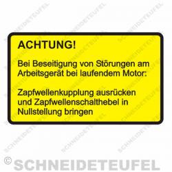 Fiat 1000 DT Warnaufkleber