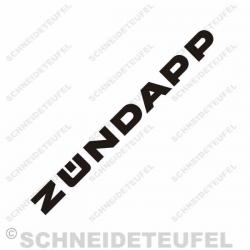 Zündapp Heckaufkleber schwarz Neu - 31275