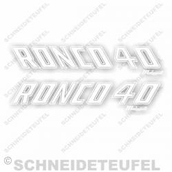 Malaguti Ronco 40 Tankaufkleber Weiss