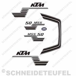 KTM 50 MSS Aufkleberset schwarz
