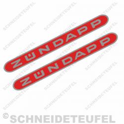 Zündapp Tankaufkleber Chrom Rot