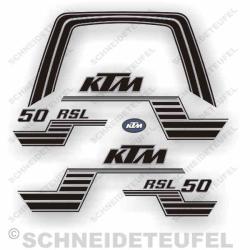KTM 50 RSL Aufkleberset schwarz