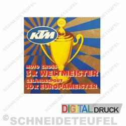 KTM Tankaufkleber Weltmeister