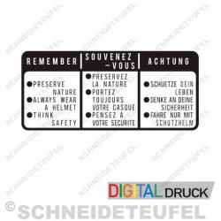 Warnaufk schwarz/transparent Honda 