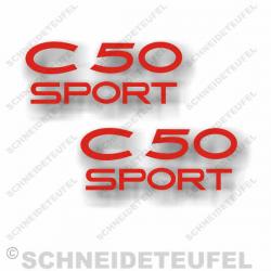 Zündapp C50 Sport Heckaufkleber rot