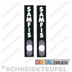 Samfis Gabelaufkleber schwarz (DRUCK)