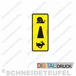 Geschwindigkeit Aufkleber Hase Schnecke