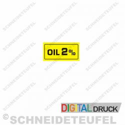 Oil 2% Serviceaufkleber