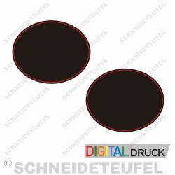 Seitenaufkleber 21 x 26cm schwarz rot