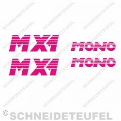 Sachs Mono MX1 Mofa Aufkleberset Pink