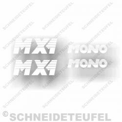 Sachs Mono MX1 Mofa Aufkleberset weiss