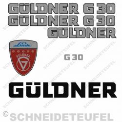 Güldner G30 Aufklebersatz silber