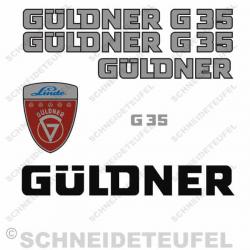 Güldner G35 Aufklebersatz Silber