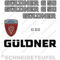 Güldner G50 Aufklebersatz silber
