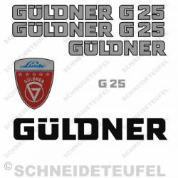 Güldner G 25 Aufkleberset silber