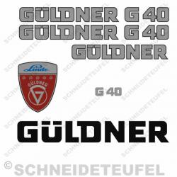 Güldner G 40 Aufkleberset Silber