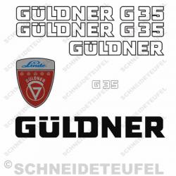 Güldner G35 Aufklebersatz weiss