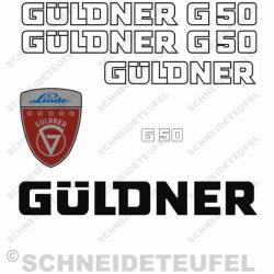 Güldner G50 Aufkleberset weiss