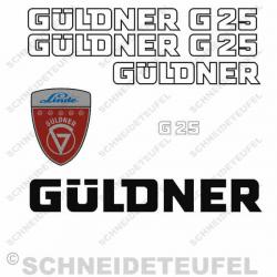 Güldner G25 Aufkleberset weiss