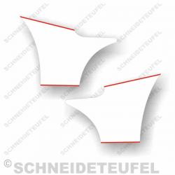 Hercules RX-9 Verkleidungsaufkleber rot