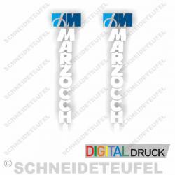 Marzocchi Standrohraufkleber weiss Set