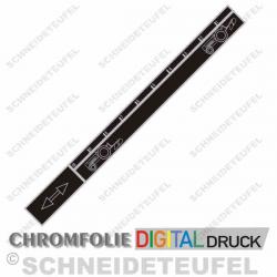 Schaltkulissen Aufkleber Chrom