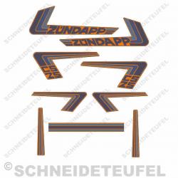 Zündapp CS 25 Aufkleberset blau-orange