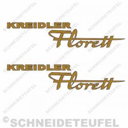 Kreidler Seitenaufkleber Florett gold/schwarz Set