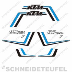 KTM 80 RSL F Blau Aufkleberset