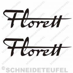 Kreidler Florett Schriftzug Set schwarz