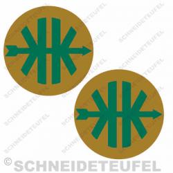 Kreidler Logo gold/grün Set