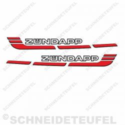 Zündapp KS Tankaufkleber rot