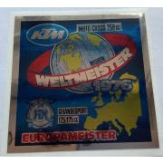 KTM Weltmeister 1976 Aufkleber chrom