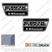 Kawasaki E-Box Frame Aufkleber Set Metallic