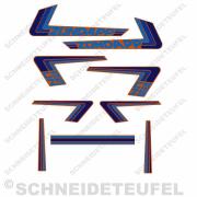 Zündapp CS 25 Aufkleberset blau-orange