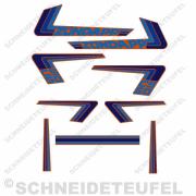 Zündapp CS 50 Aufkleberset blau-orange